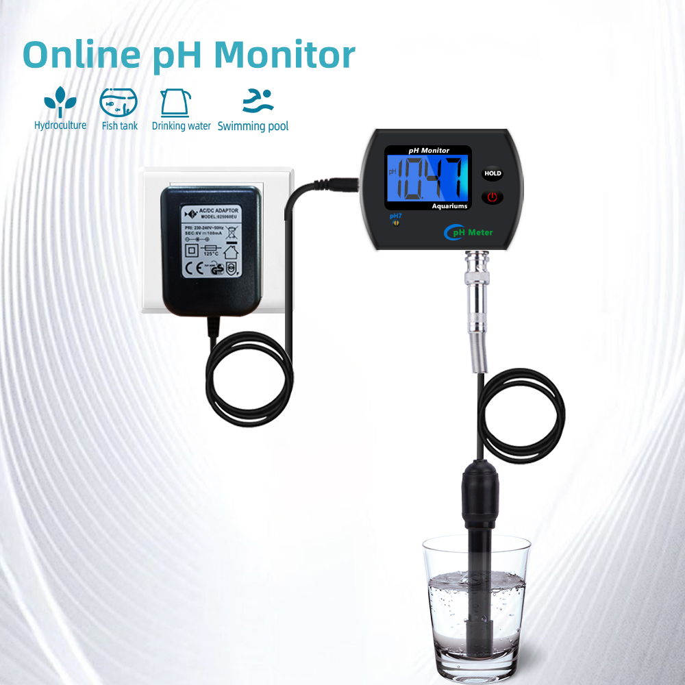 Marine Aquarium Water Analyzer - Medidor de Ph Digital para acuario,