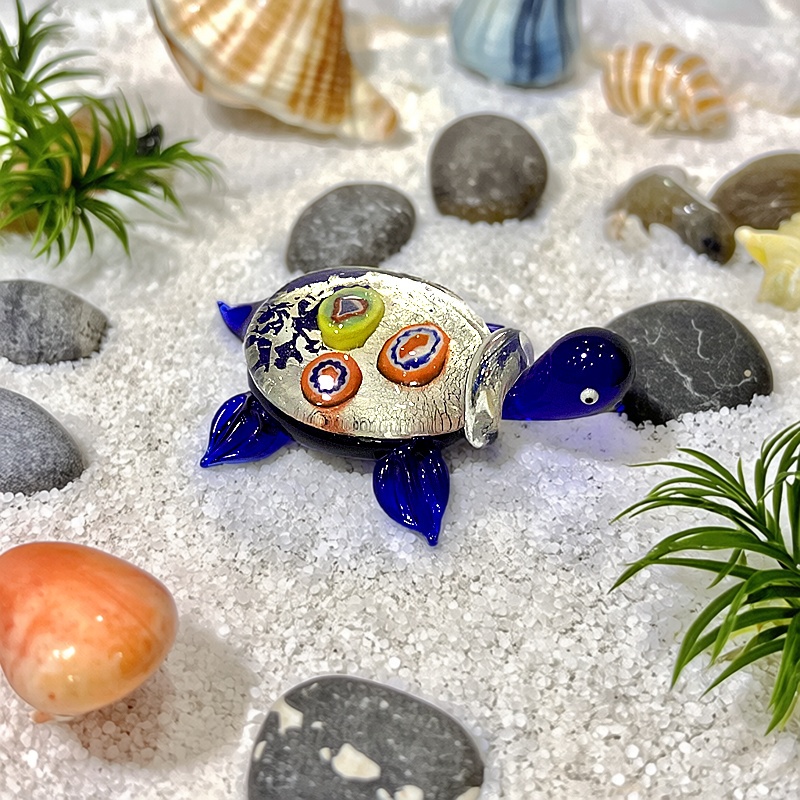 Marine Aquarium Europe - Figura de Tortuga de Vidrio Hecha