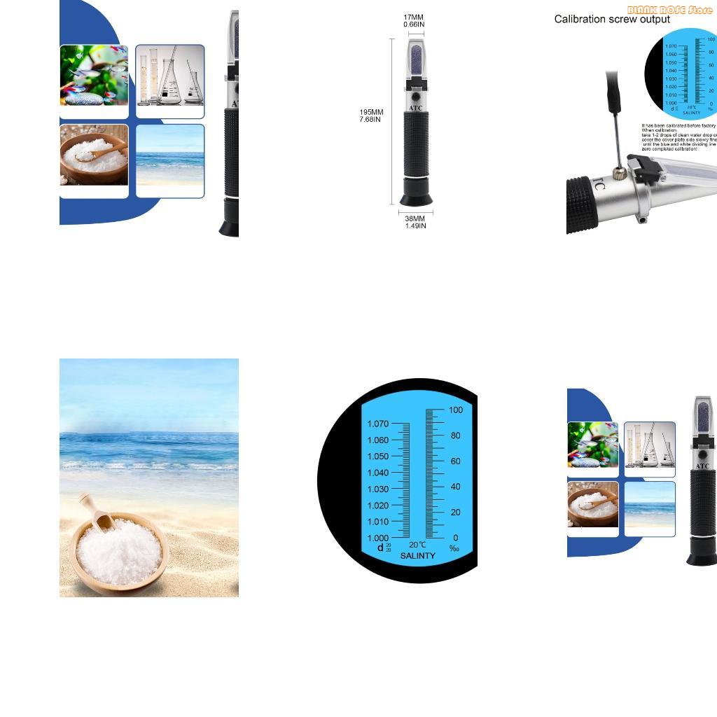 Refractometer Salinity - Refractómetro salinidad K1AE, probador concentración sal