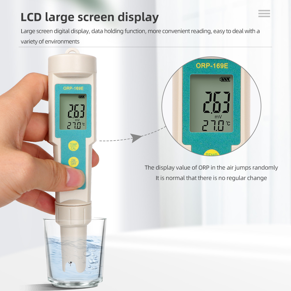 Marine Aquarium Water Analyzer - Probador ORP169E, medidor ORP resistente al