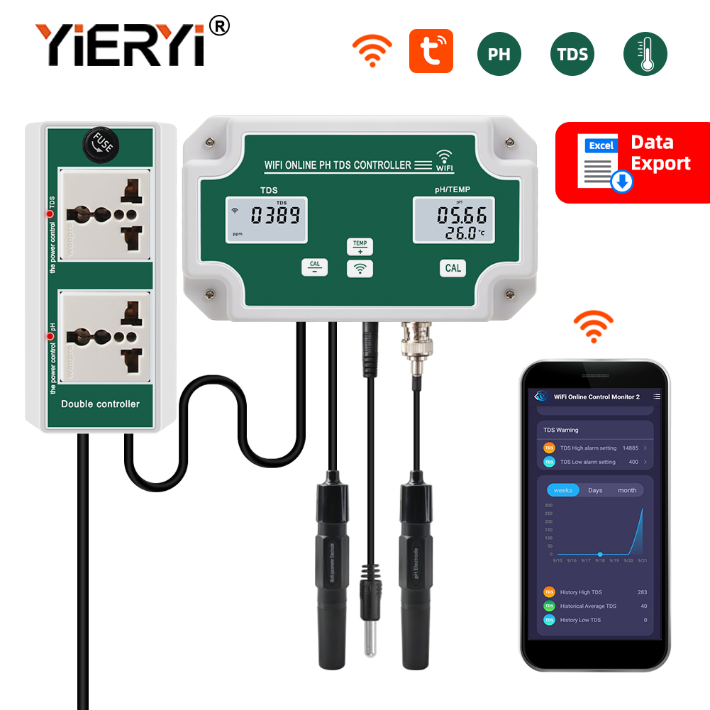 Marine Aquarium Water Analyzer - Yieryi-Medidor de PH TDS para acuario,