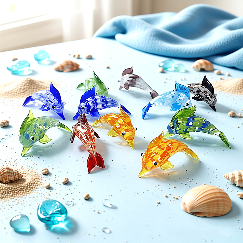 Marine Aquarium Europe - Figura de Delfín de Vidrio Hecha