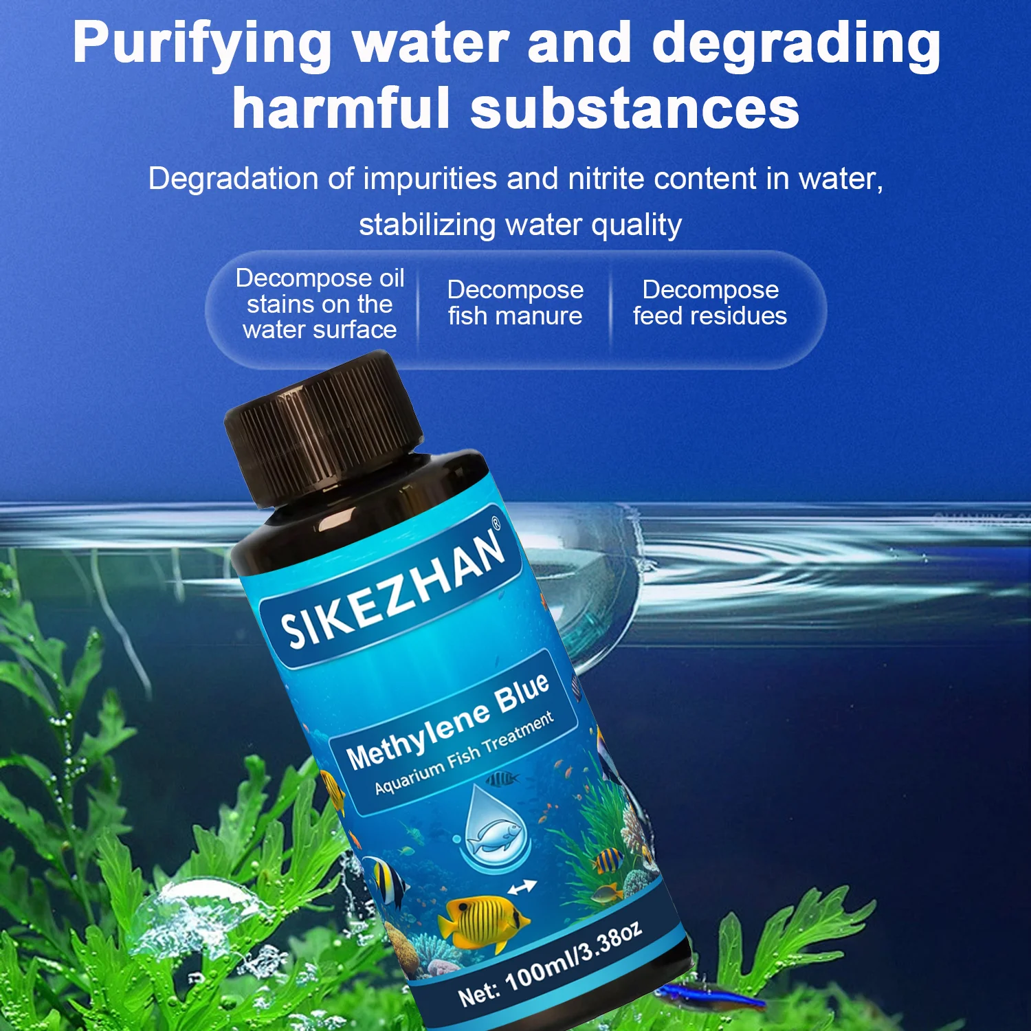 Tratamiento de acuario con azu - Marine Aquarium Bacteria reseña y precio