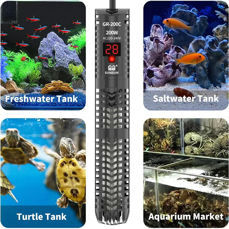 Calentador sumergible para acu - Marine Aquarium Temperature reseña y precio