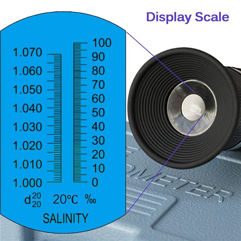 Refractómetro de salinidad 2X  - Refractometer Salinity reseña y precio