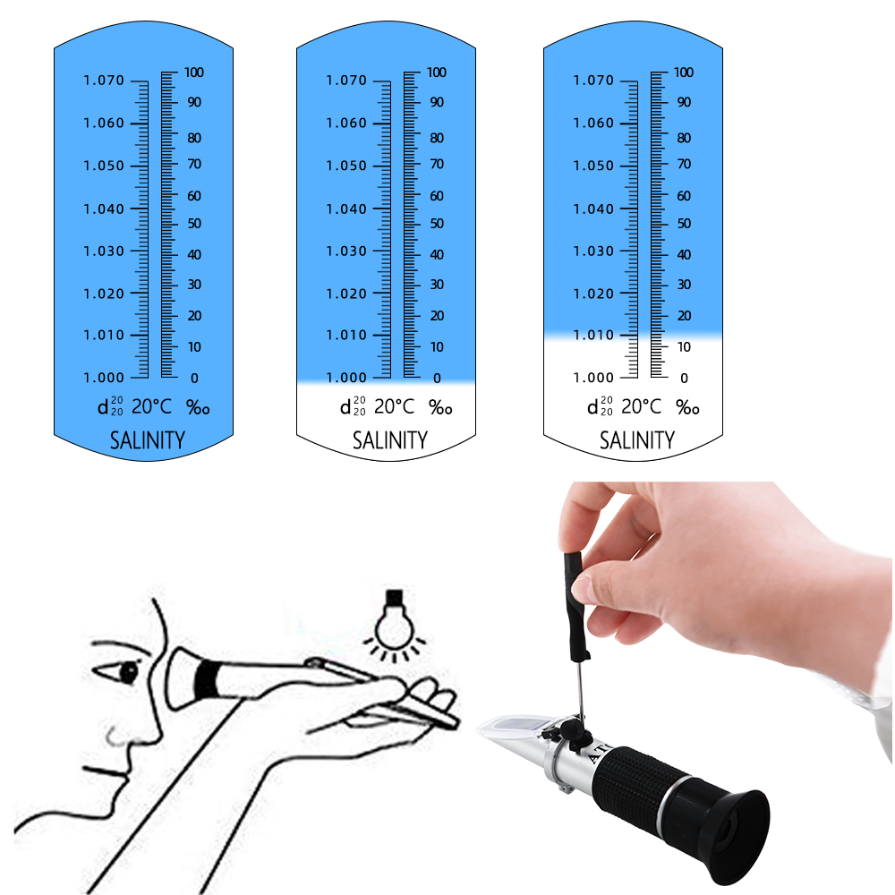 Refractómetro de salinidad 0-1 - Refractometer Salinity reseña y precio