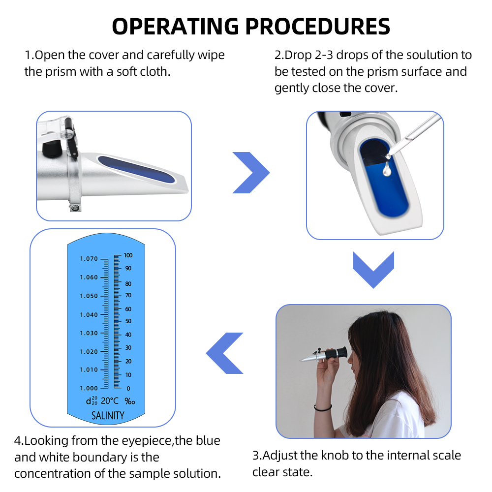Refractómetro de salinidad 0-1 - Refractometer Salinity reseña y precio