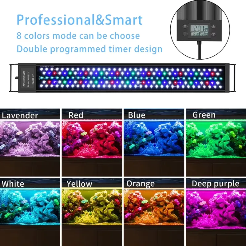 Lámpara LED WRGB Marina de 30  - Marine Aquarium Hours reseña y precio