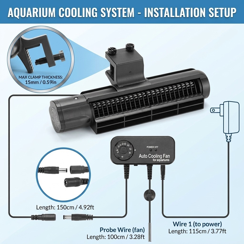 Ventilador de Refrigeración pa - Marine Aquarium Temperature reseña y precio