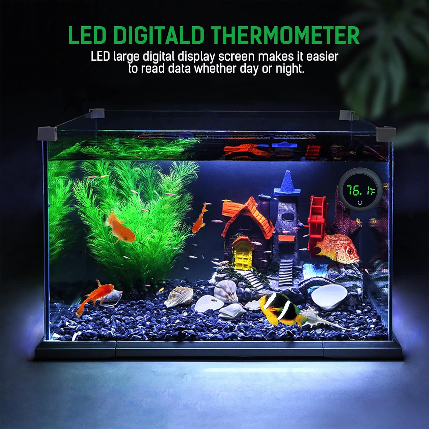 Termómetro digital LED para pe - Marine Aquarium Temperature reseña y precio