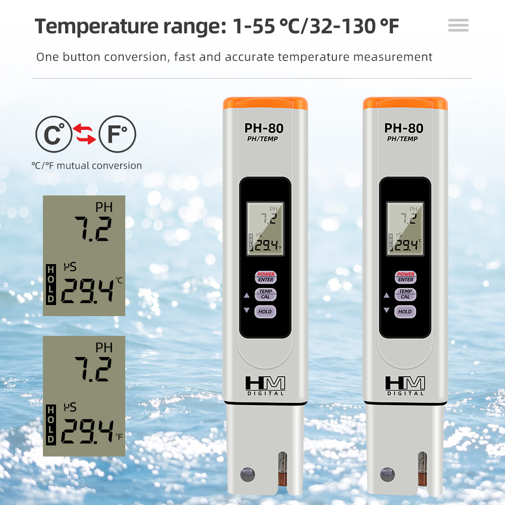 Medidor de pH Digital HM PH-80 - Marine Aquarium Hydrometer reseña y precio
